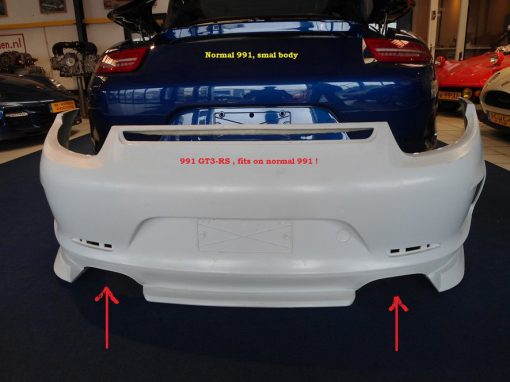 Porsche 991 GT3-RS achterbumper uitlaten L en R