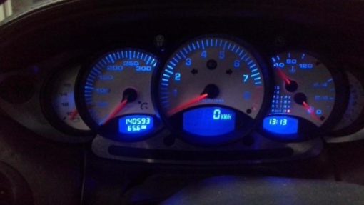 Porsche 996 blauwe dashboard-verlichting