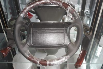 Porsche 964 Exclusieve leder airbag-stuur met hout