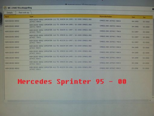 Mercedes Sprinter 95-00 visco-koppeling