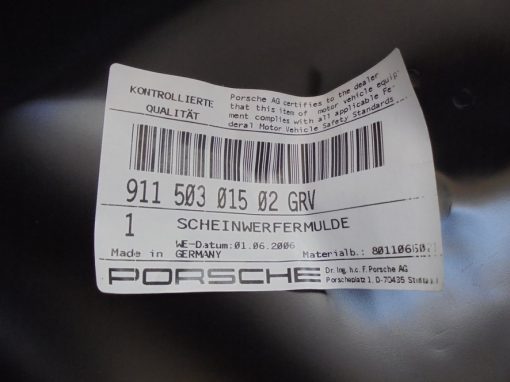 Porsche 911 964 koplamp-helm