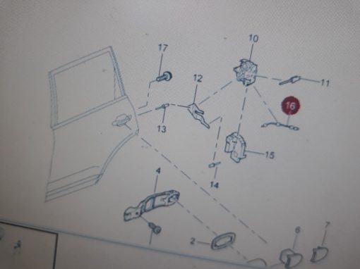 Porsche Cayenne deurslot-kabel