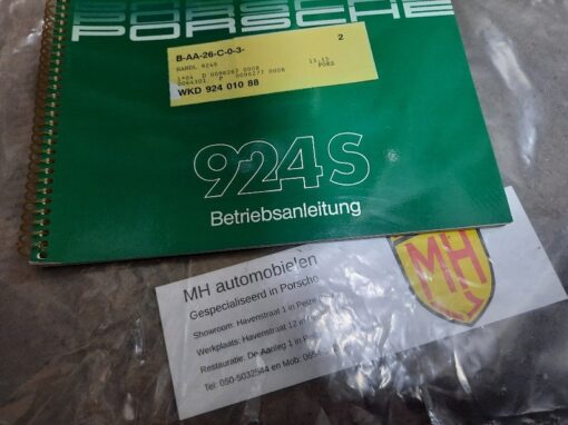 Porsche 924S instruktieboekje