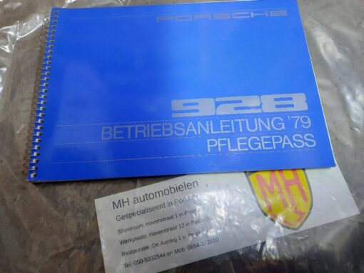 Porsche 928 blauw instruktieboekje