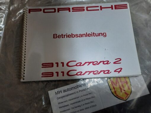 Porsche 964 grijs instruktieboekje