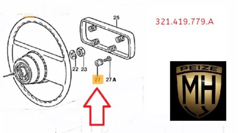 Porsche stuurkap claxon huls